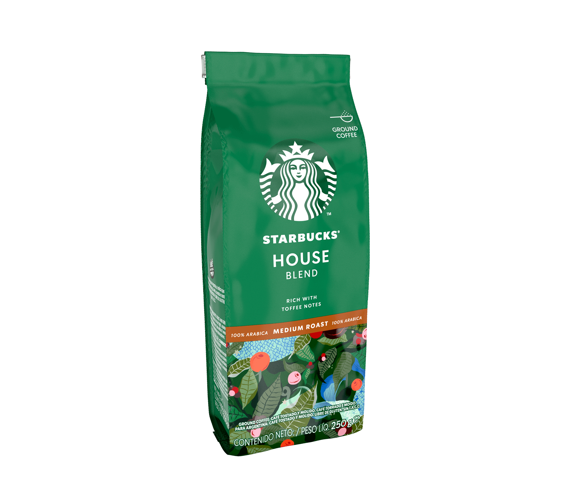 Starbucks® House Blend Lungo Café en grano entero - Vista de costado