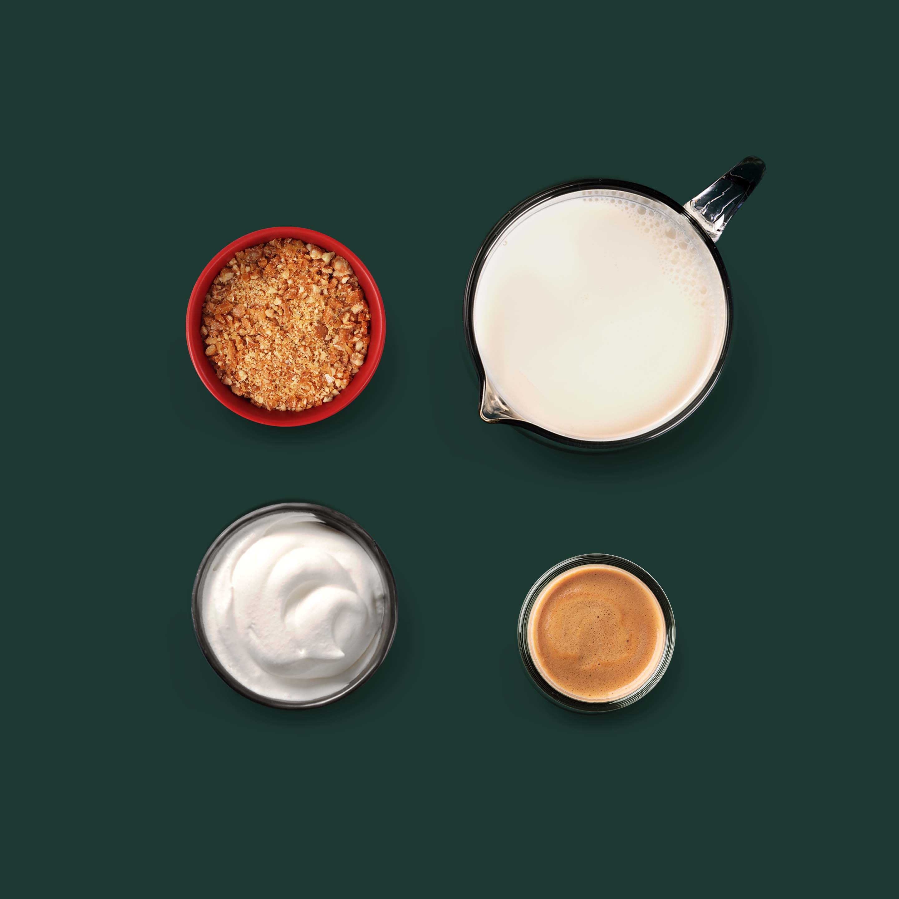 Ingredientes del Toffee Nut Latte