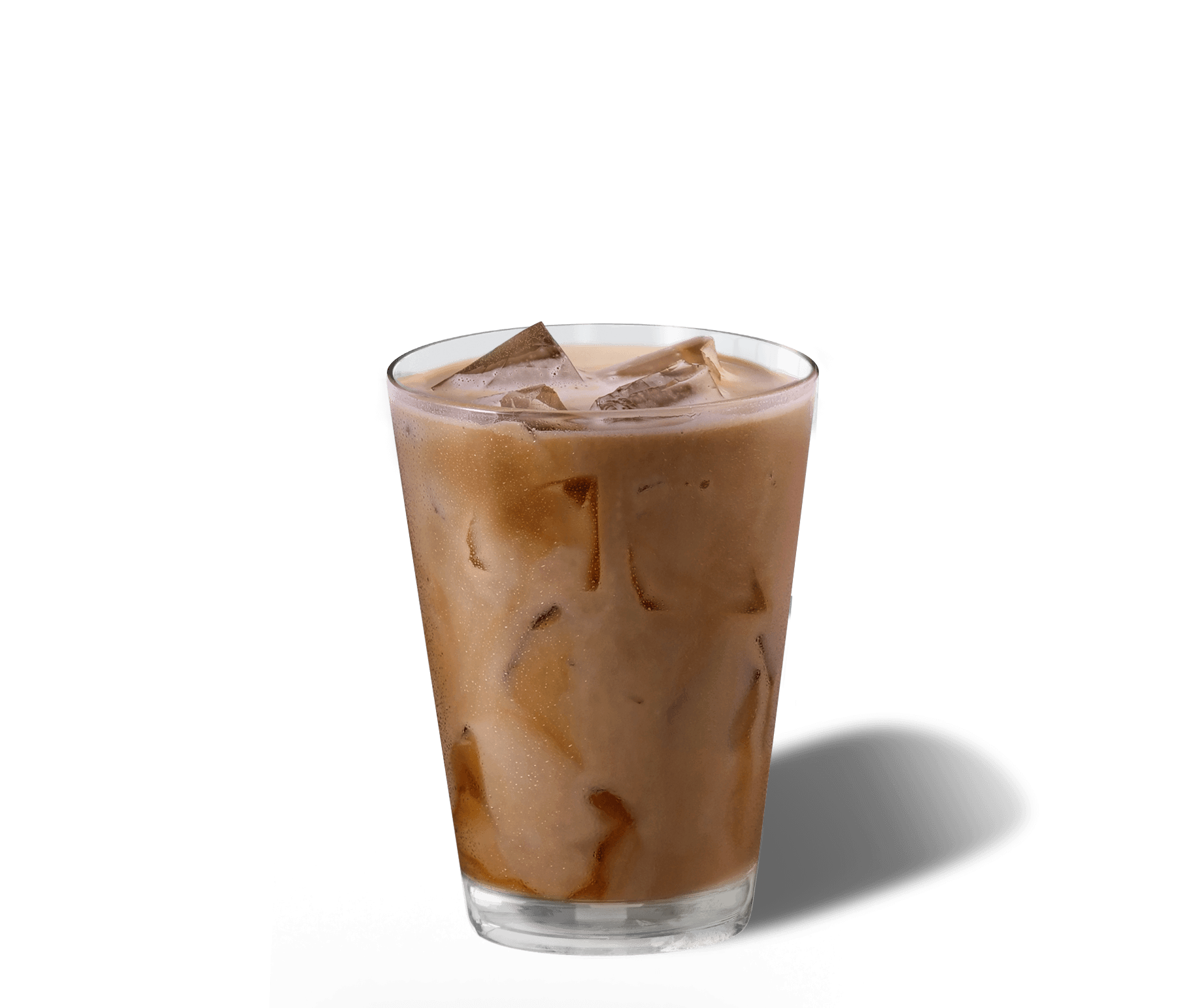 Iced Latte Kaffee im Glas