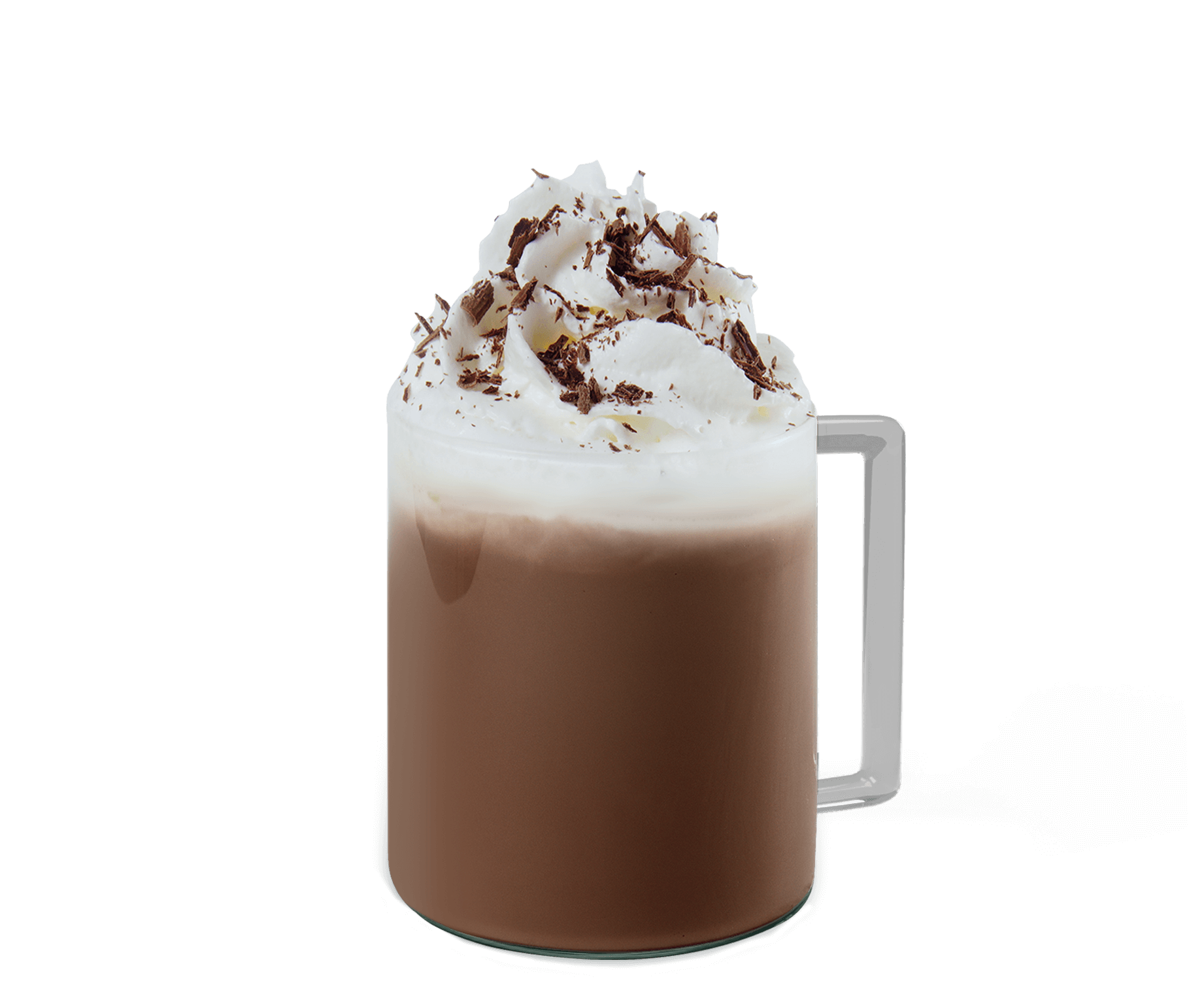 Caffe Mocha mit Sahne in der Tasse