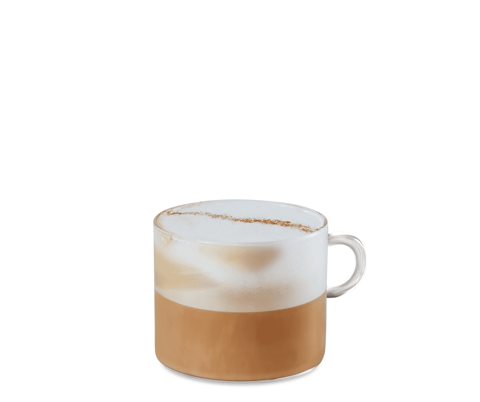 Cappuccino im transparenten Becher