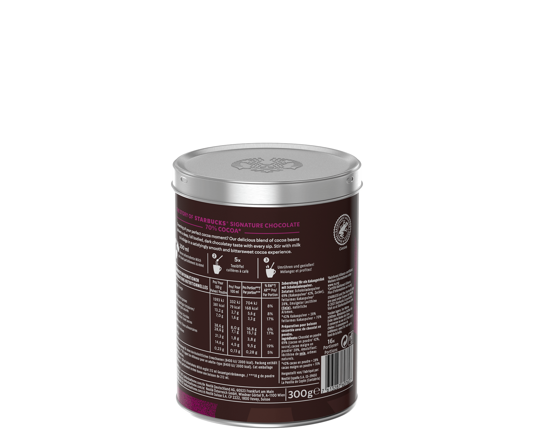 Starbucks® Signature Chocolate - Rückansicht