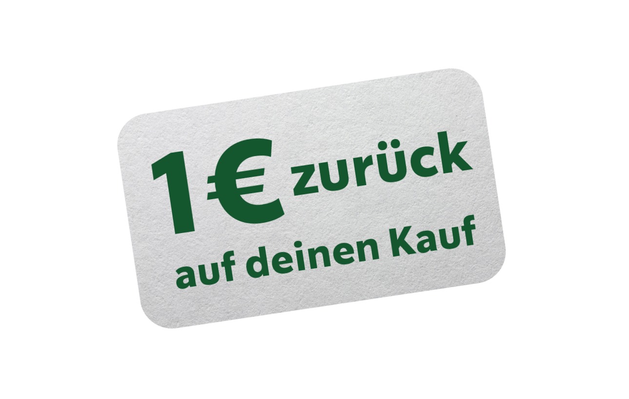 1 EUR Sofortrabatt für den nächsten Kauf