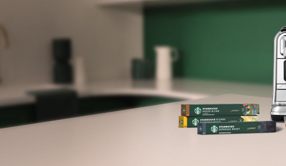 Mehr als nur Kaffee. Starbucks<sup>®</sup> by Nespresso<sup>®</sup>. 