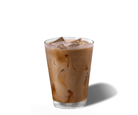 Iced Latte Kaffee im Glas
