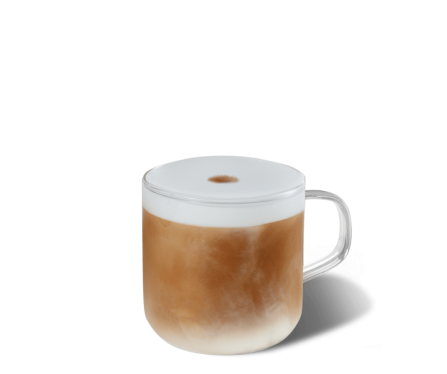 Latte Macchiato im Kaffeebecher