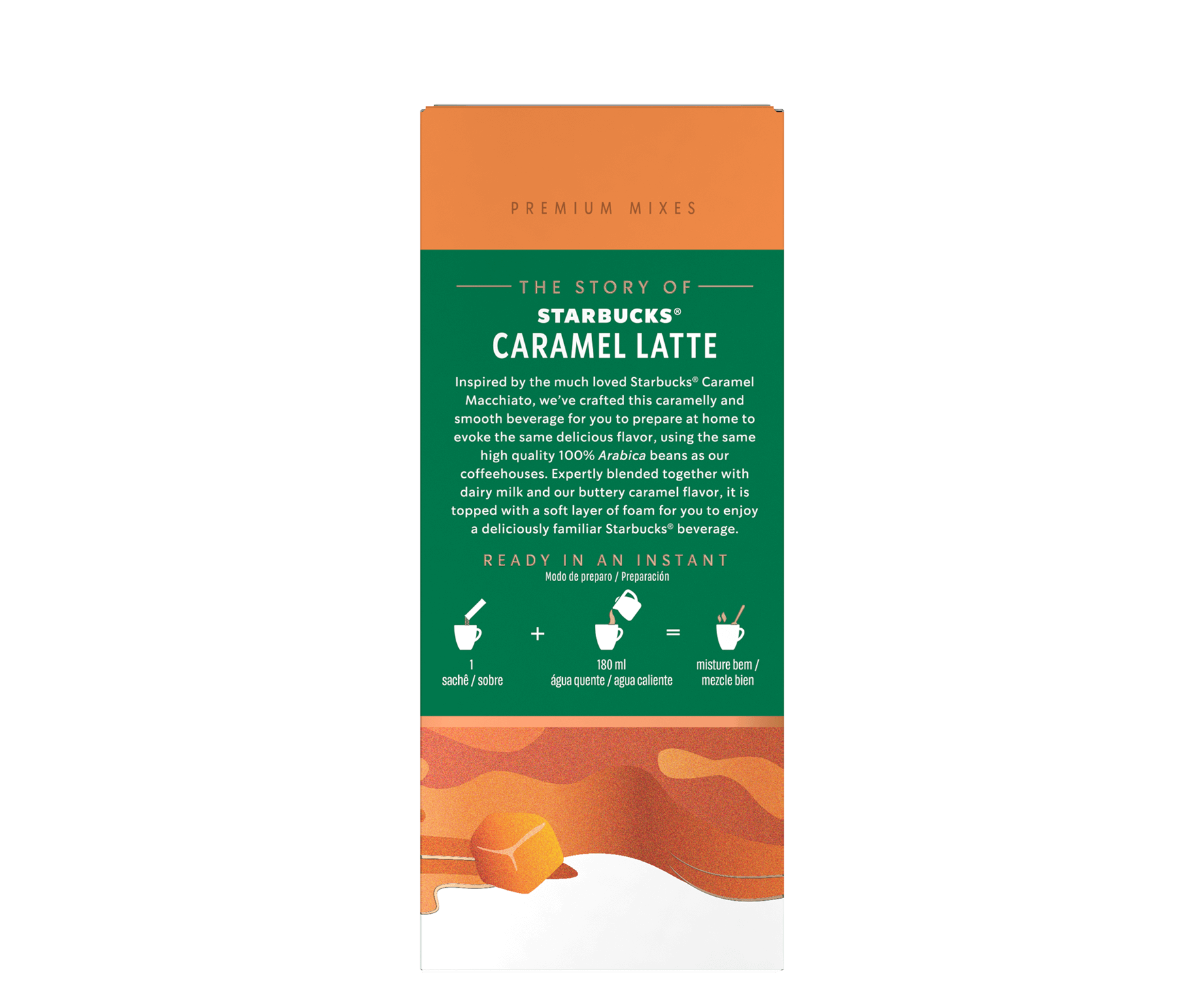 Starbucks® Caramel Latte Café Instantané Gourmand - Dos