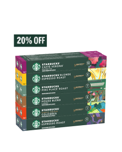 Kit Boas-Vindas Starbucks by Nespresso® - 120 cápsulas - 20% OFF