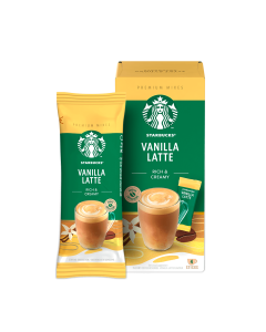 Starbucks® Mix Vanilla Latte - 4 sachês de 21,5 g