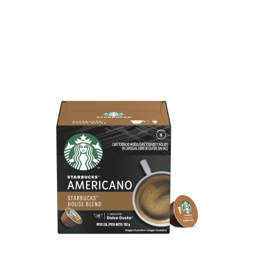 Starbucks® Americano House Blend by NESCAFÉ® Dolce Gusto® - 12 Cápsulas Starbucks® Americano House Blend by NESCAFÉ® Dolce Gusto® - 12 Cápsulas