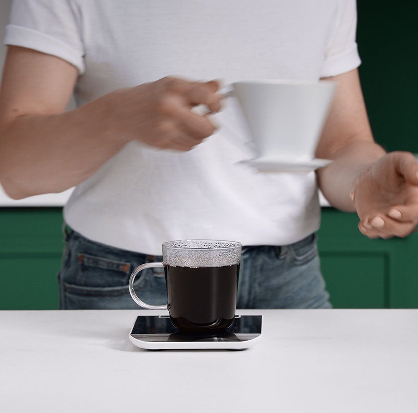 Remova o filtro de papel.