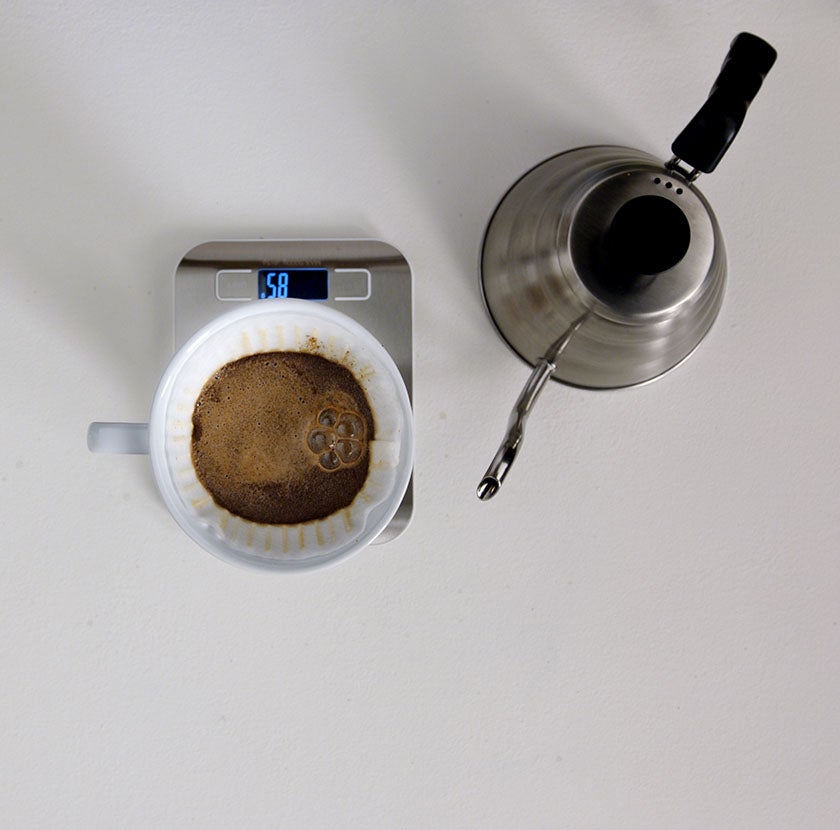 Let the coffee bloom