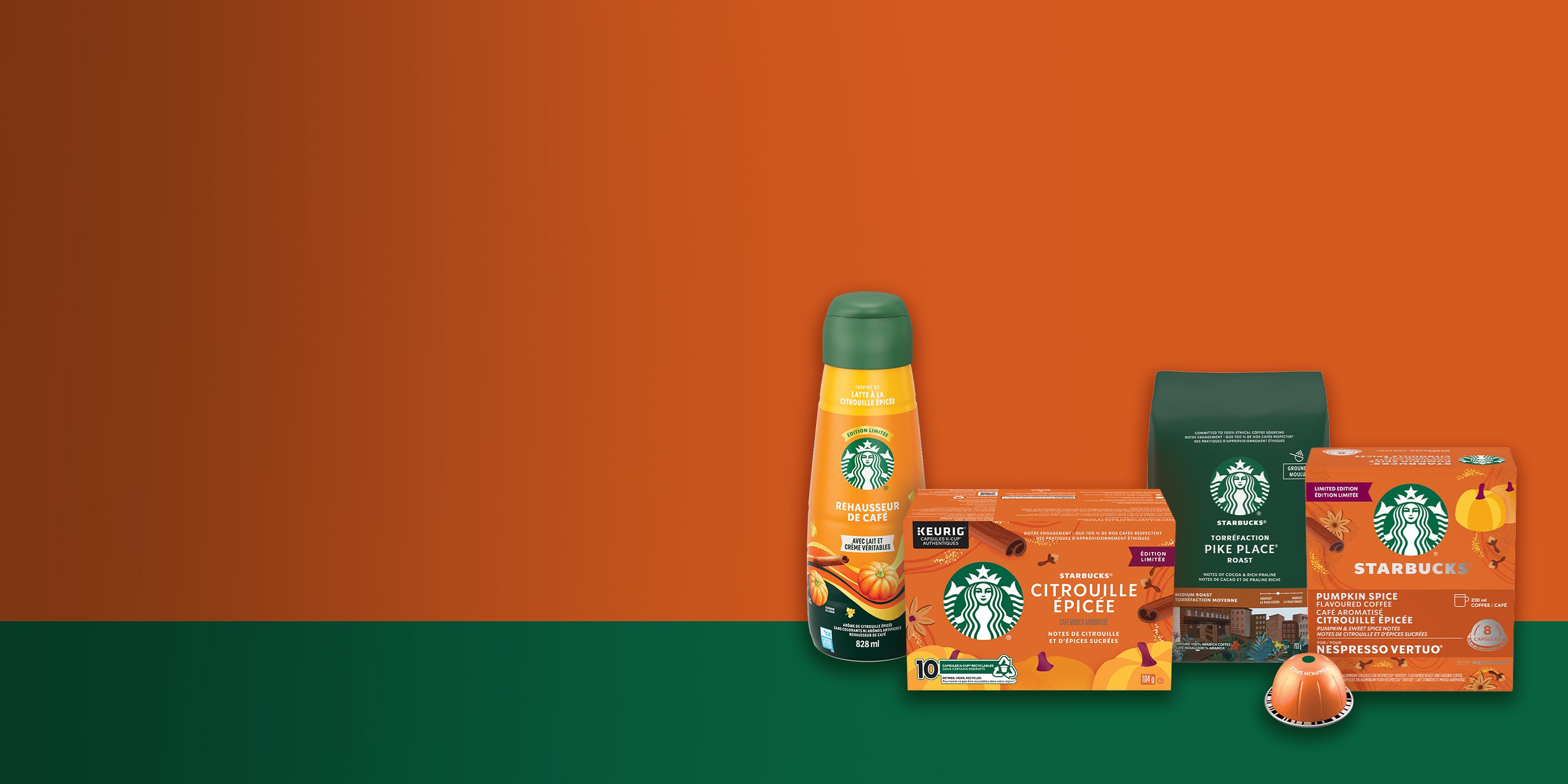 Buy $50 get $15 Starbucks campaig banner fr