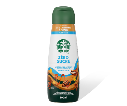 Starbucks® ZÉRO SUCRE Amande et avoine Non laitier latte aux pacanes à l'érable   Aromatiseurs de café 