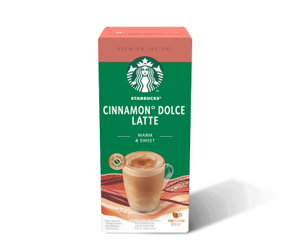 Eine Packung Premium Instant Cinnamon Dolce Latte von Starbucks