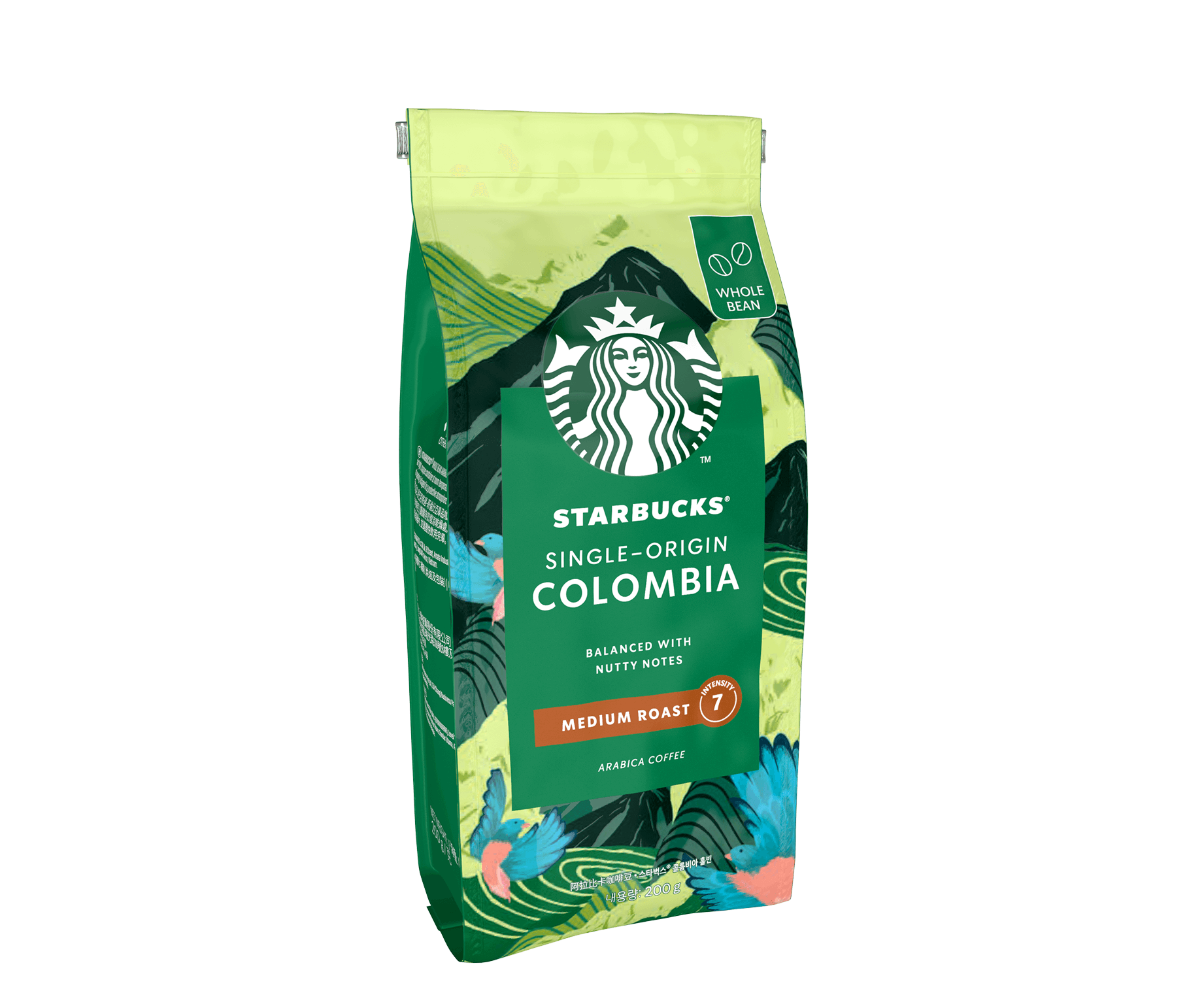Starbucks® Single-Origin Colombia zrnková káva - postranní zobrazení