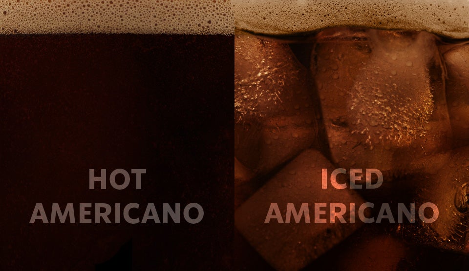 Perlivé ledové Americano držené ženou