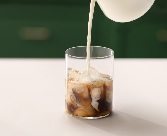 Café helado recién hecho.