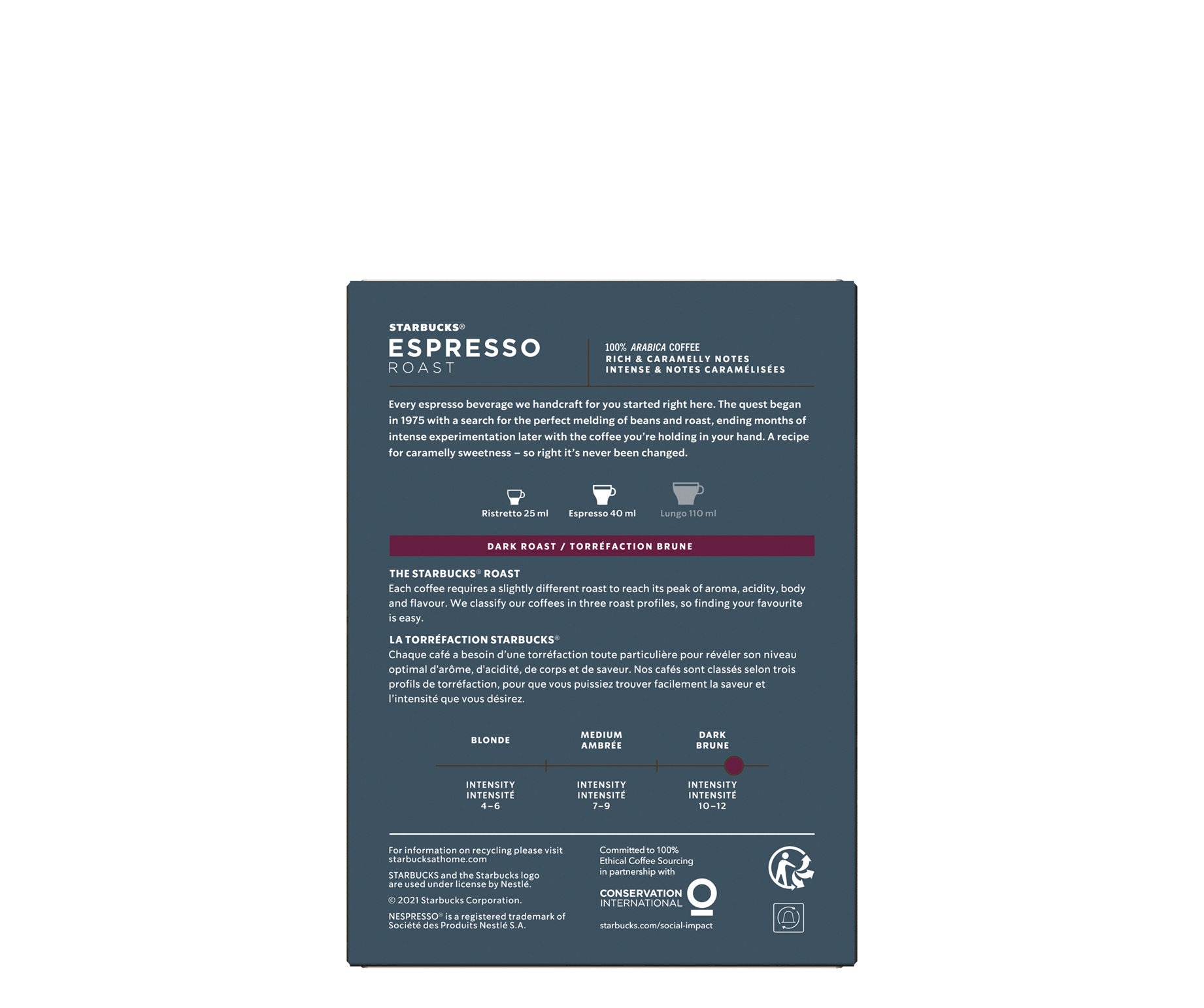 Starbucks® Espresso Roast by Nespresso® - 36 Capsules - takanäkymä