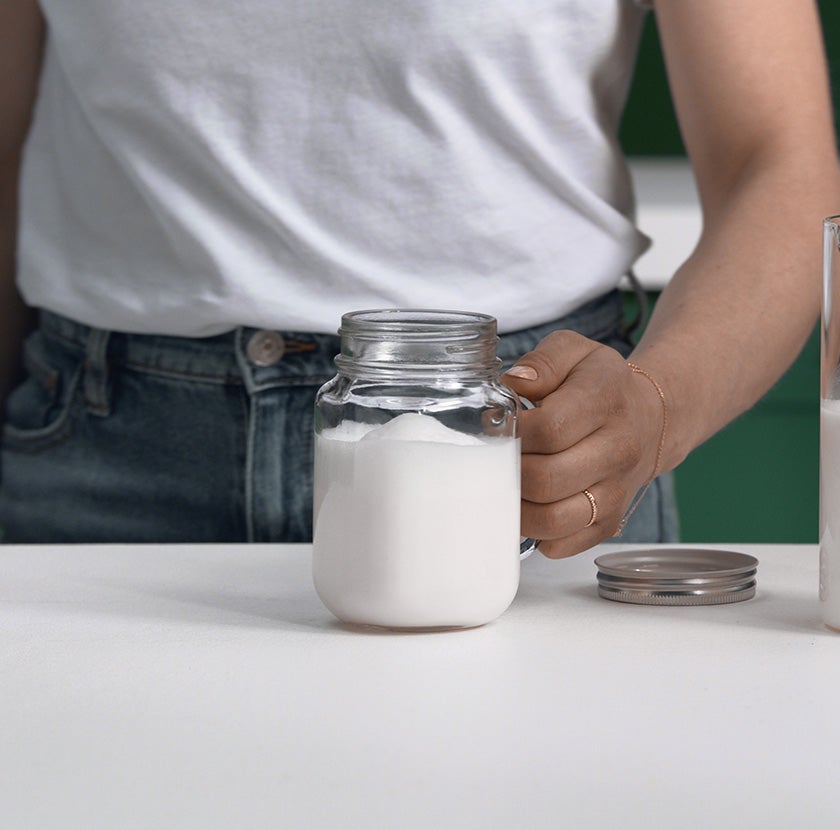 Froth Milk Mason Jar step 3