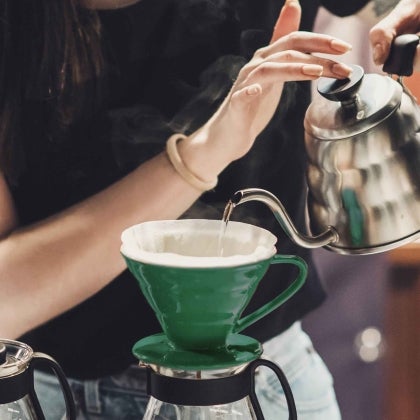 Preparazione tazzina caffè 