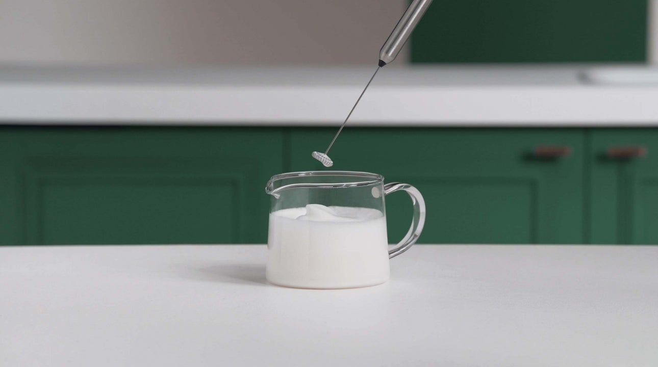 Froth milk with whisk