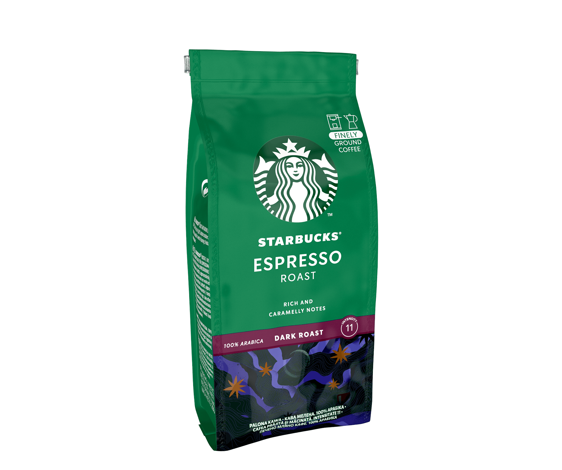 Starbucks® Espresso Roast kawa ziarnista - widok z boku