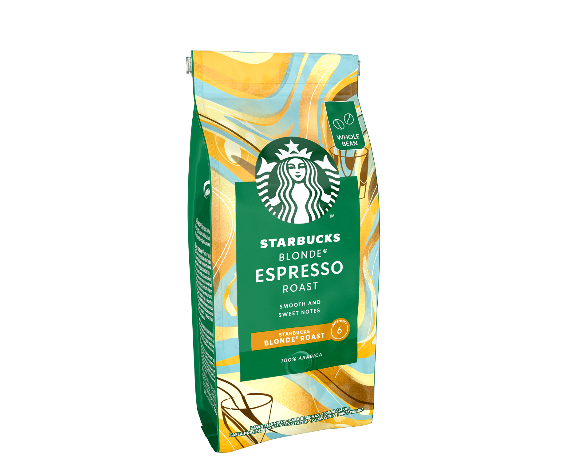 Starbucks Blonde® Cafea prăjită, boabe - vedere laterală