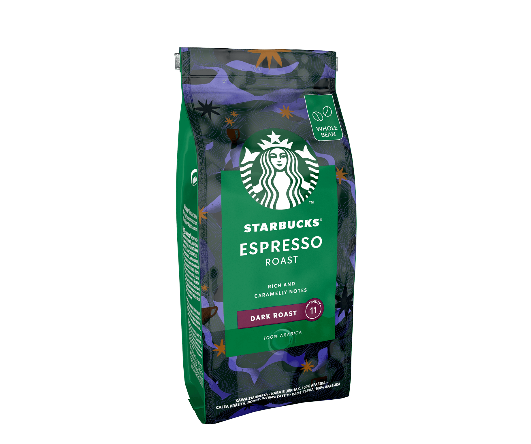 Starbucks® Espresso Roast Cafea prăjită, boabe - vedere laterală