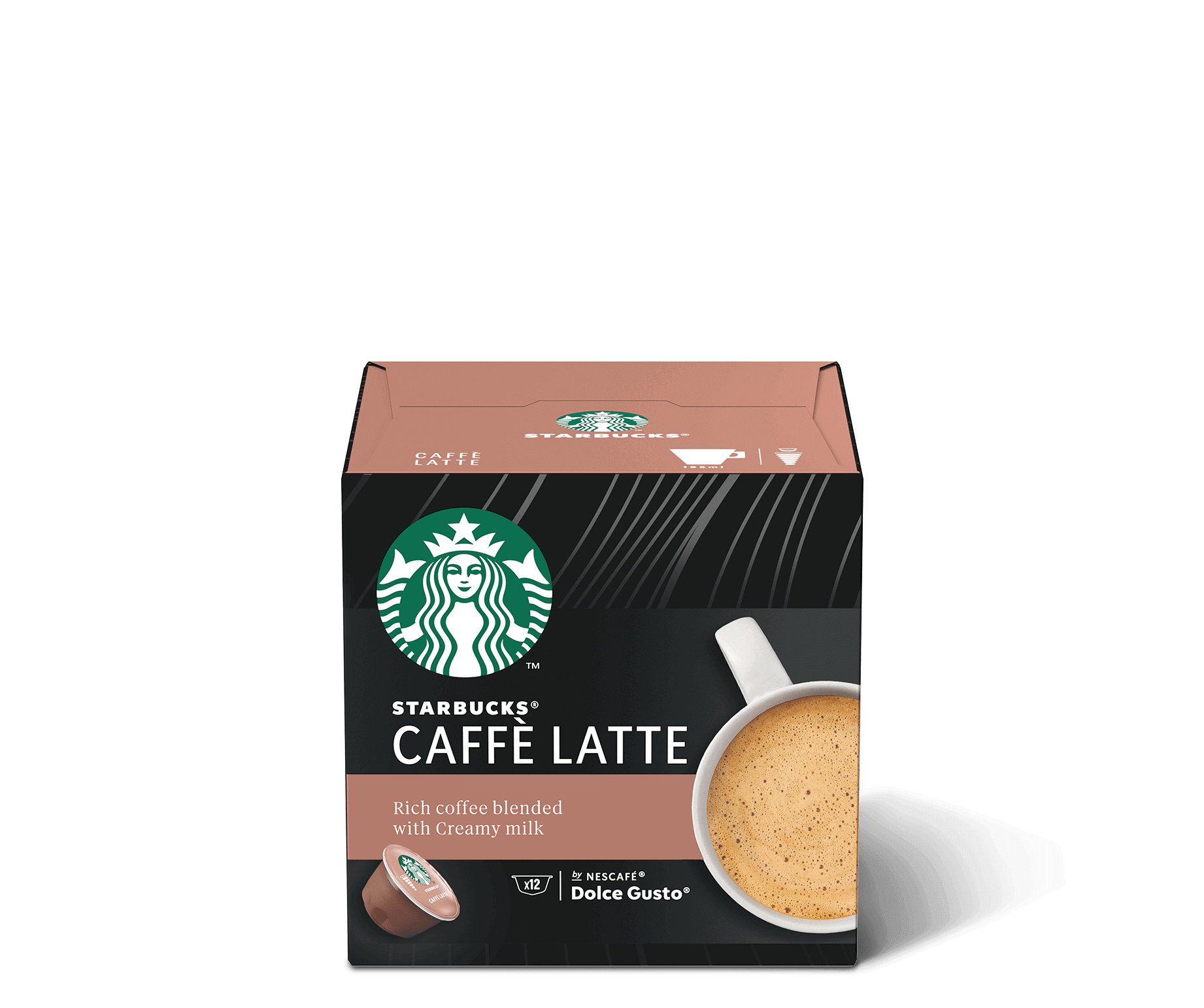 Starbucks Caffe Latte Rich coffee blended with Creamy milk by NESCAFÉ Dolce Gusto Kapsule za kafu