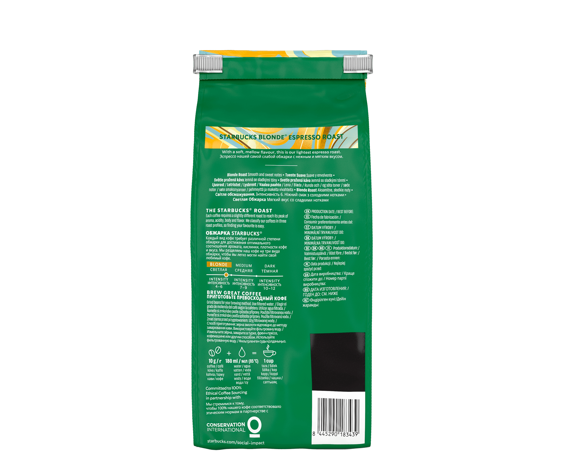 Starbucks Blonde® Hela kaffebönor - bakifrån