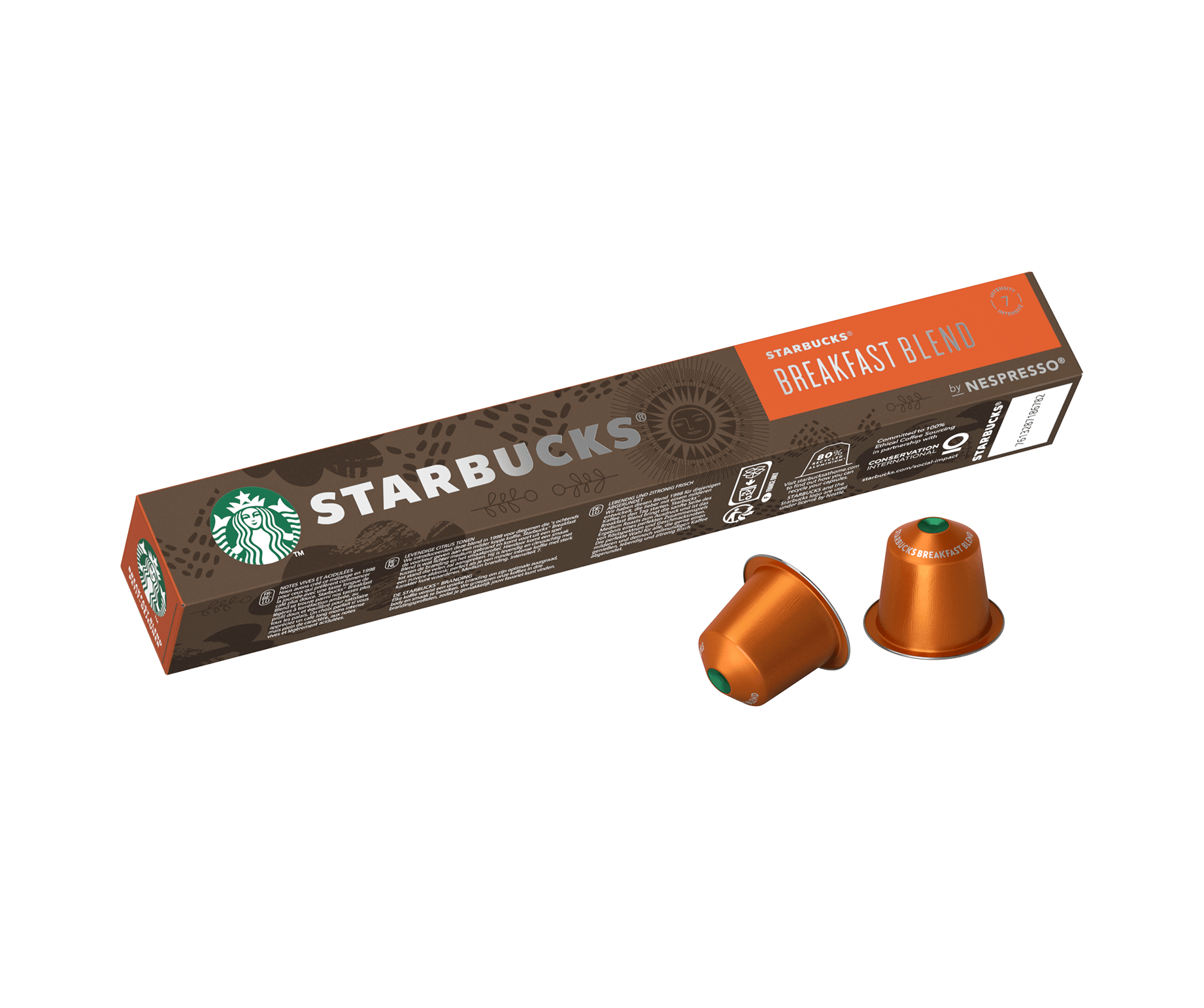 Starbucks® Breakfast Blend by Nespresso® - side view