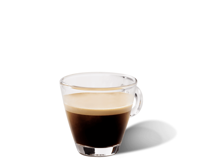 Starbucks espresso kava v stekleni skodelici