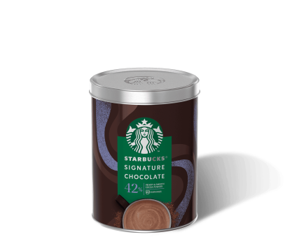 Starbucks<sup>®</sup> Signature Chocolate 42%, Čokolada v prahu, kovinska pločevinka, 330 g