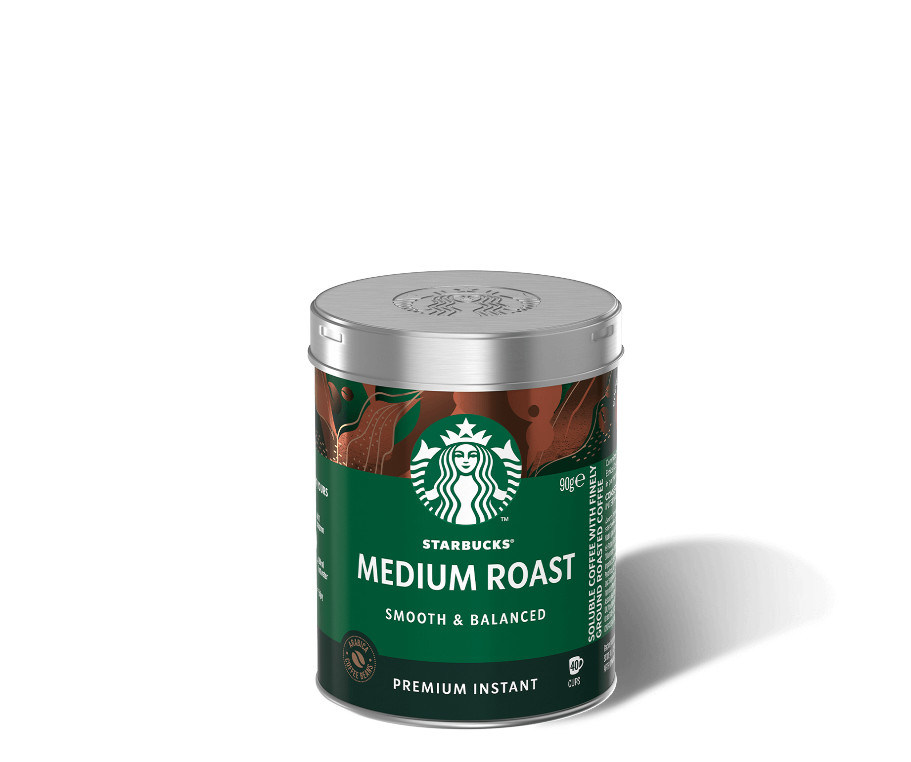 Starbucks® Premium Instant Coffee Medium Roast Tin package