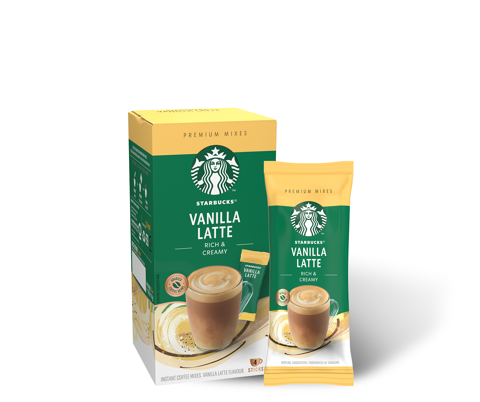 Starbucks® Vanilla Latte Premium Instant Coffee package