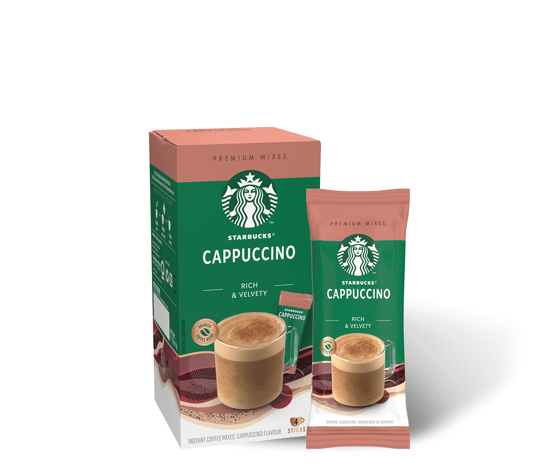 Starbucks® Cappuccino Premium Instant Coffee package