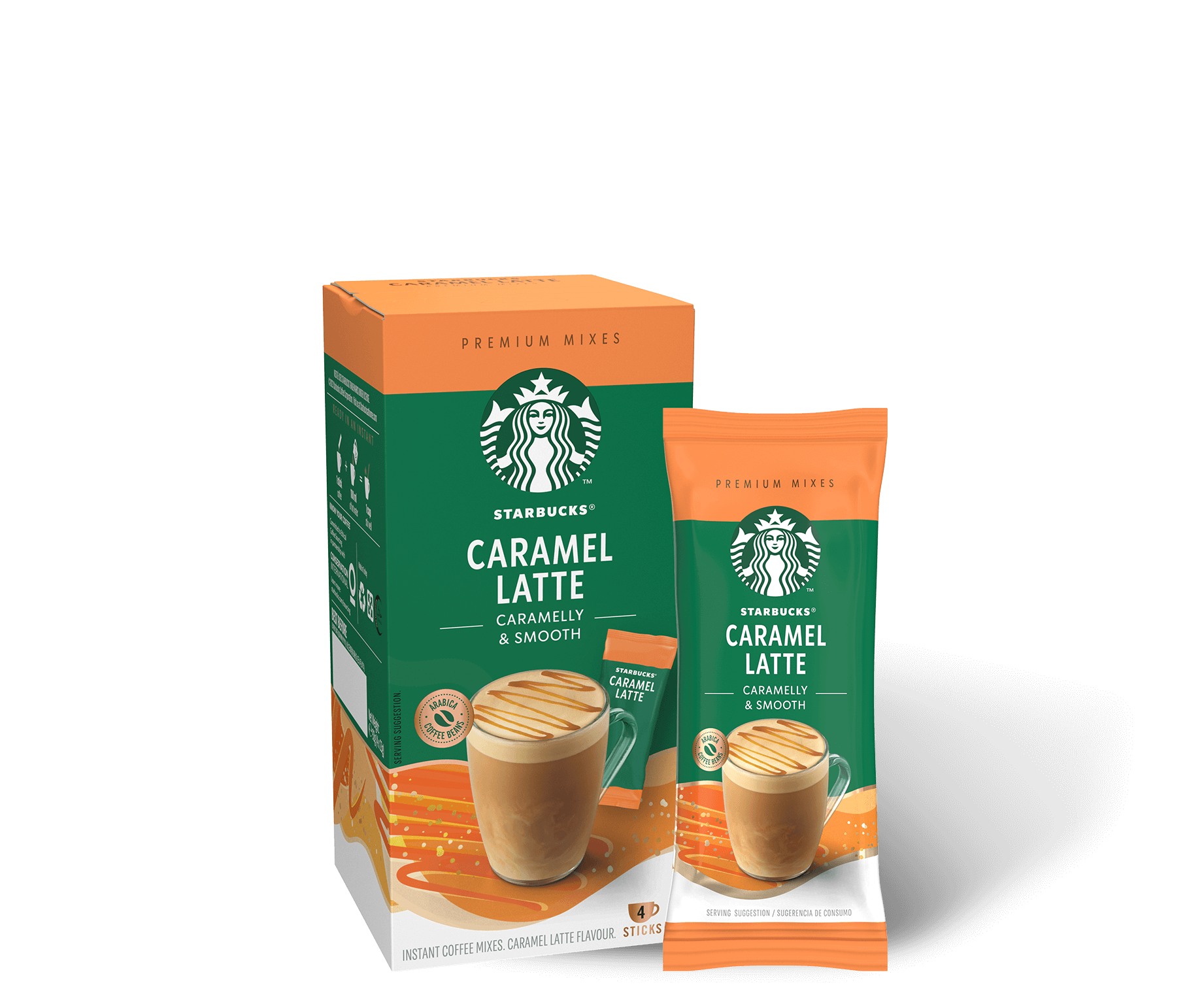 Starbucks® Caramel Latte Premium Instant Coffee package