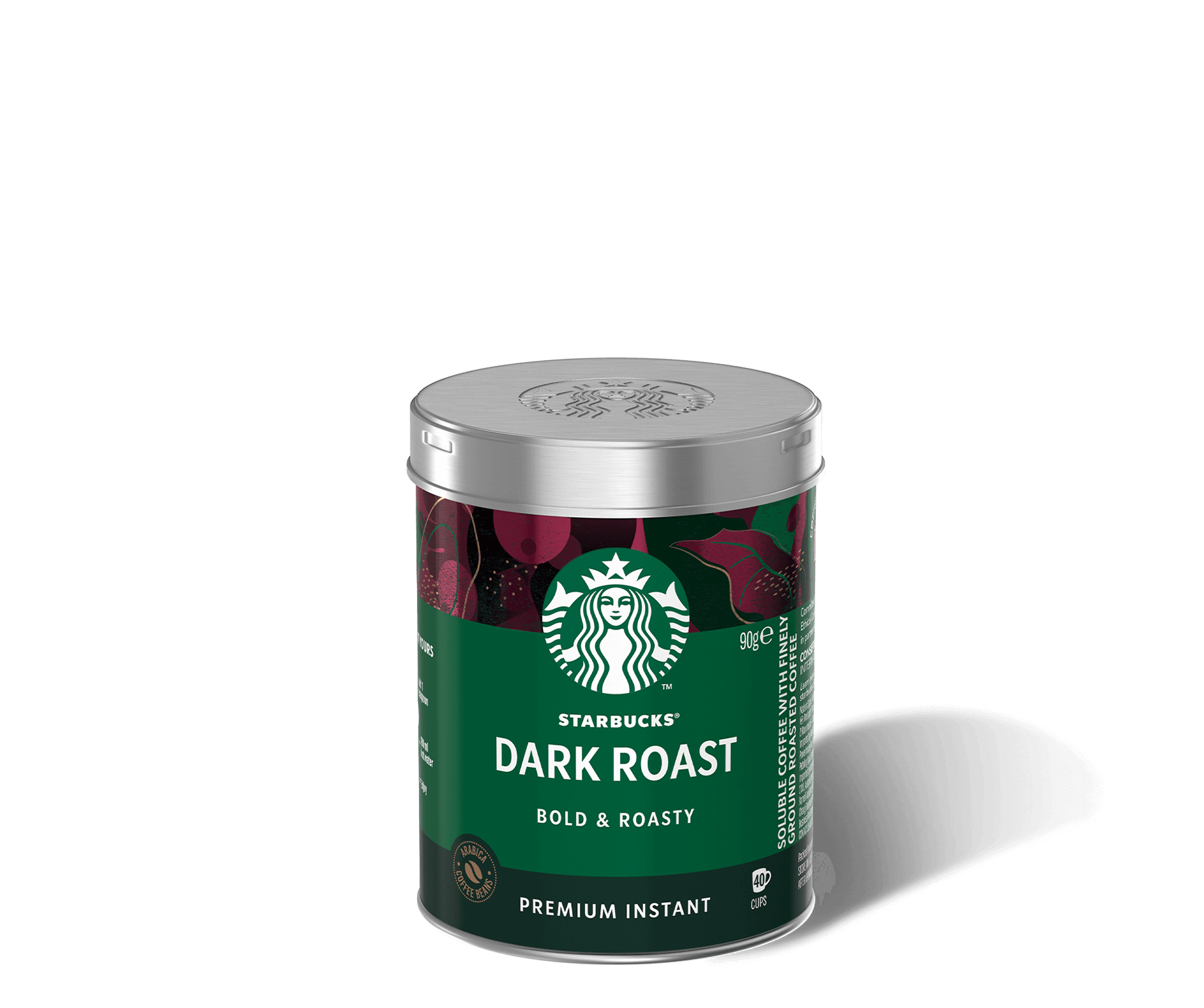 Starbucks® Premium Instant Coffee Dark Roast tin package