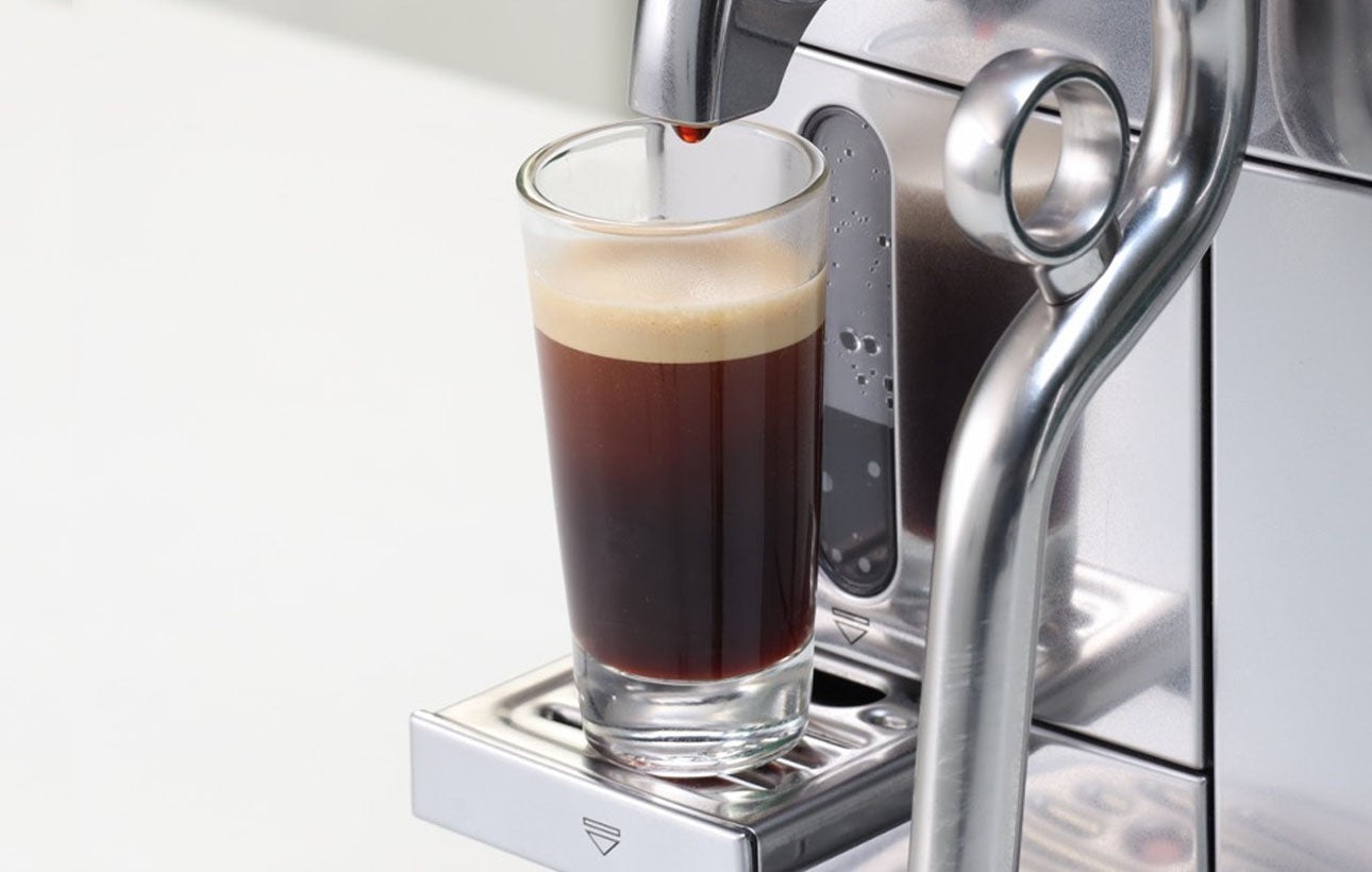 Pouring boiling water over coffee