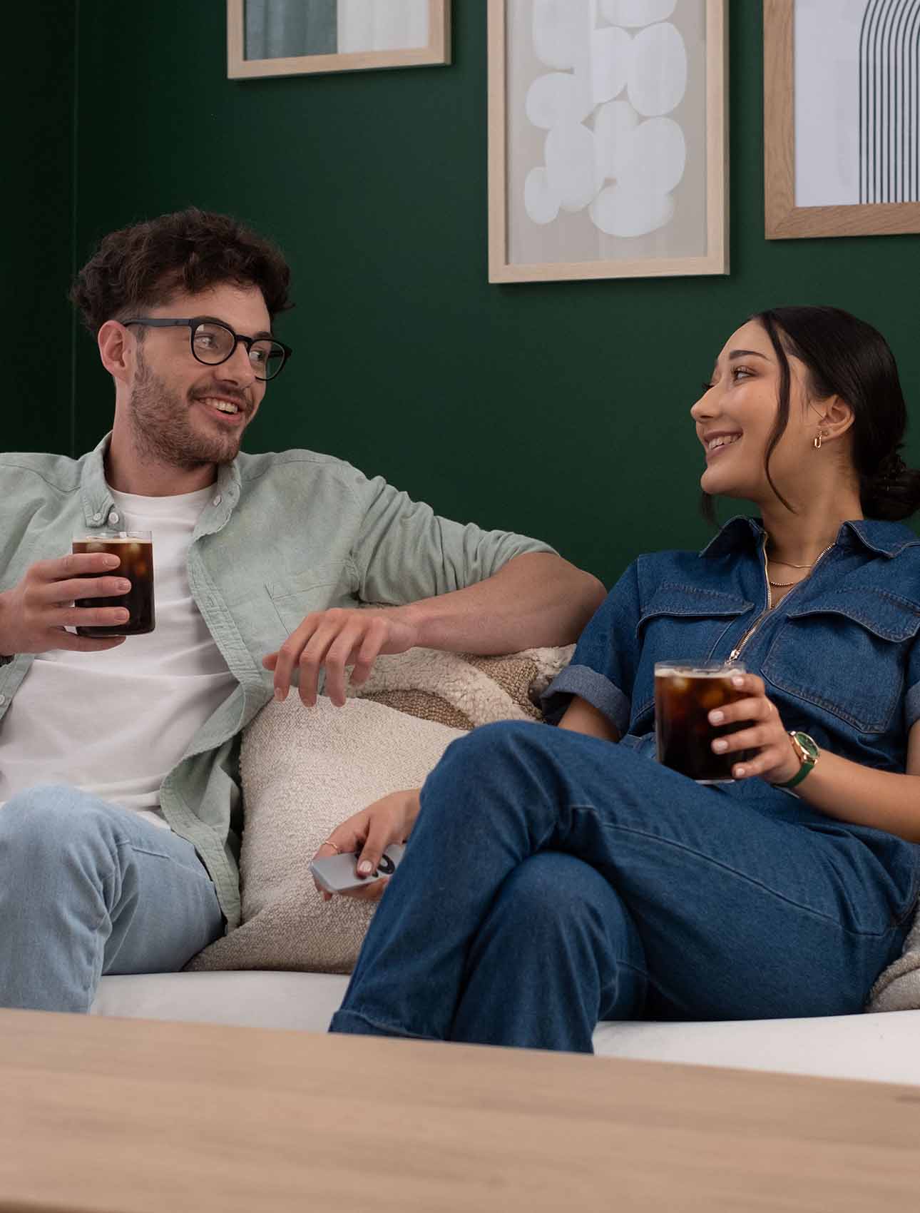 Drinking coffee with a friend