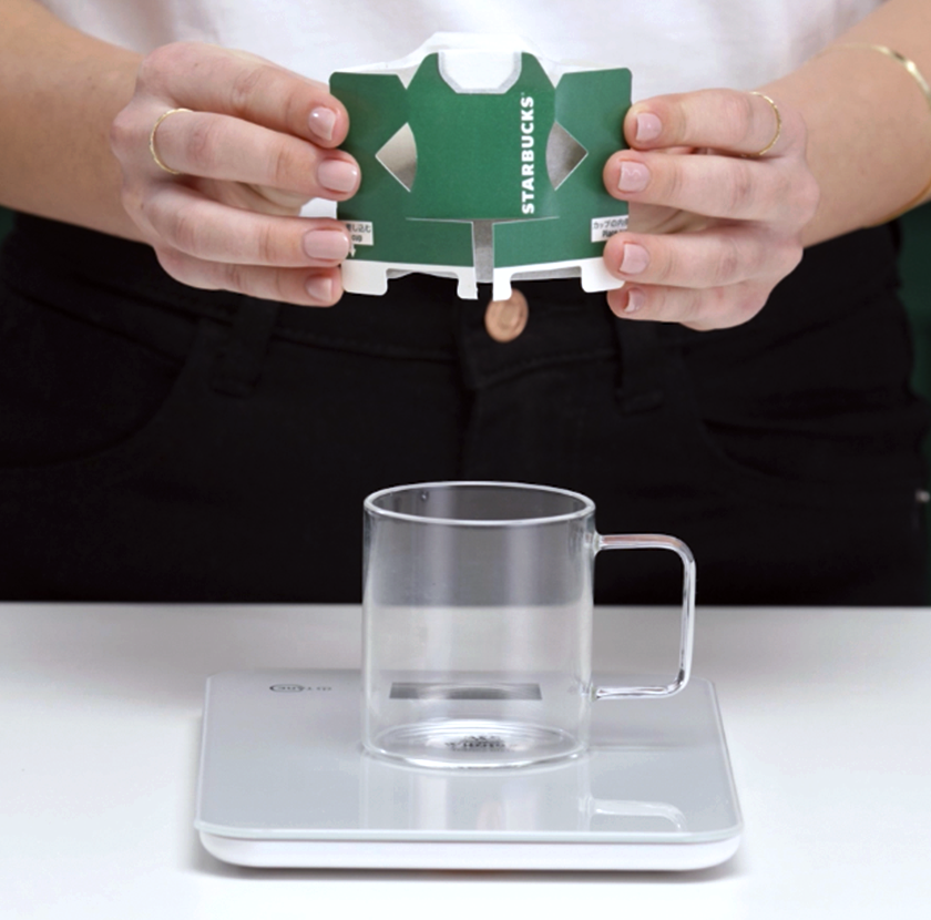 Gently tear open the filter, and squeeze the sides to fully open the drip filter.