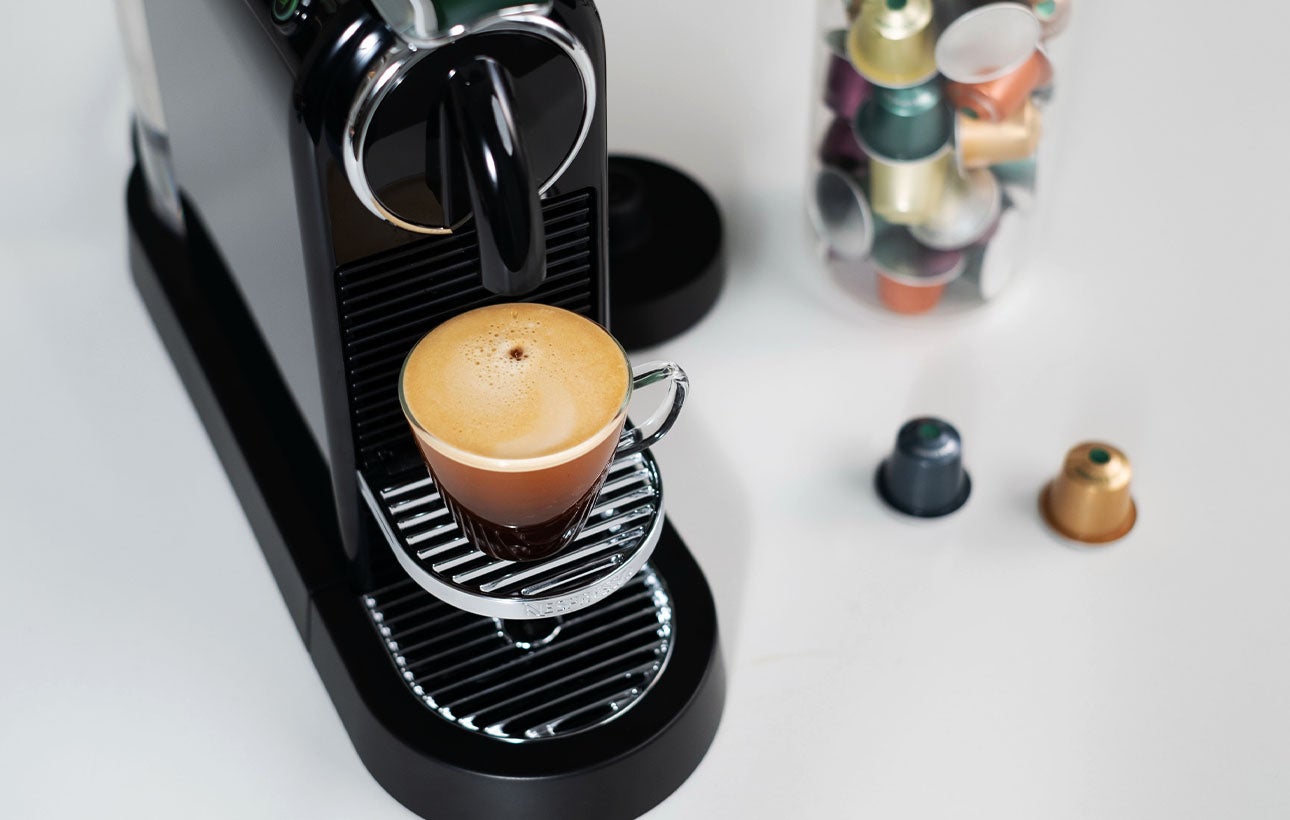 coffee machine with a nespresso capsules