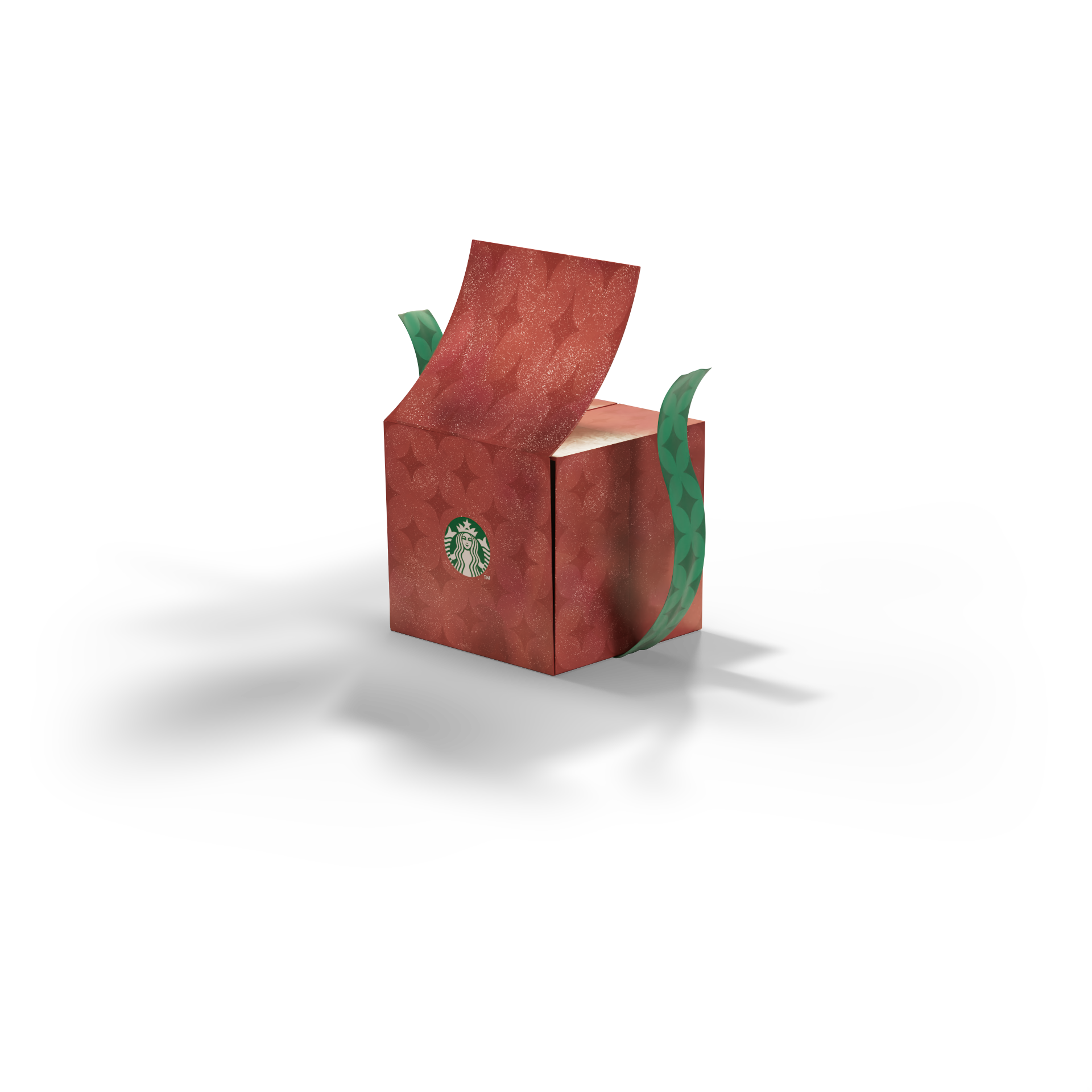 otváranie darčekovej krabice s kávou