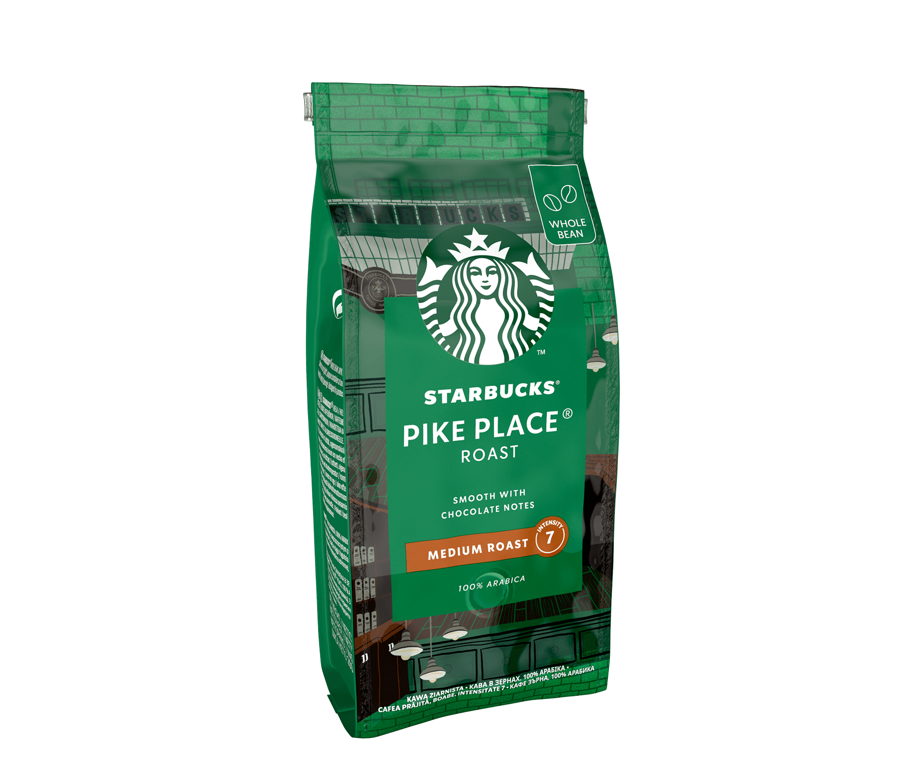 Starbucks Pike Place® зернова кава - бік упаковки